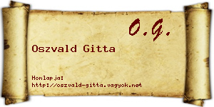 Oszvald Gitta névjegykártya